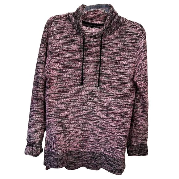 COPPER RIVET | Black & Pink Tweed Long Sleeve Adjustable Waist & Cuff Sweatshirt - Picture 1 of 16